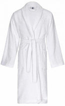 Hotel Badjas wit knitted terry 380gm² Shawl collar 10 stuks per doos